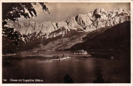 792. Eibsee mit Zugspitze 2964m